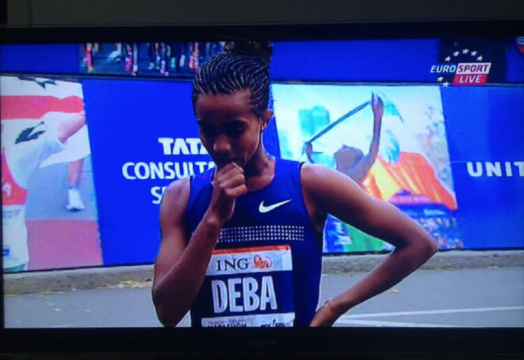 ING Deba - Buzunesh Deba aus Äthiopien hatte beim NYC-Marathon bis KM37 geführt, wurde 2. (c) Eurosport