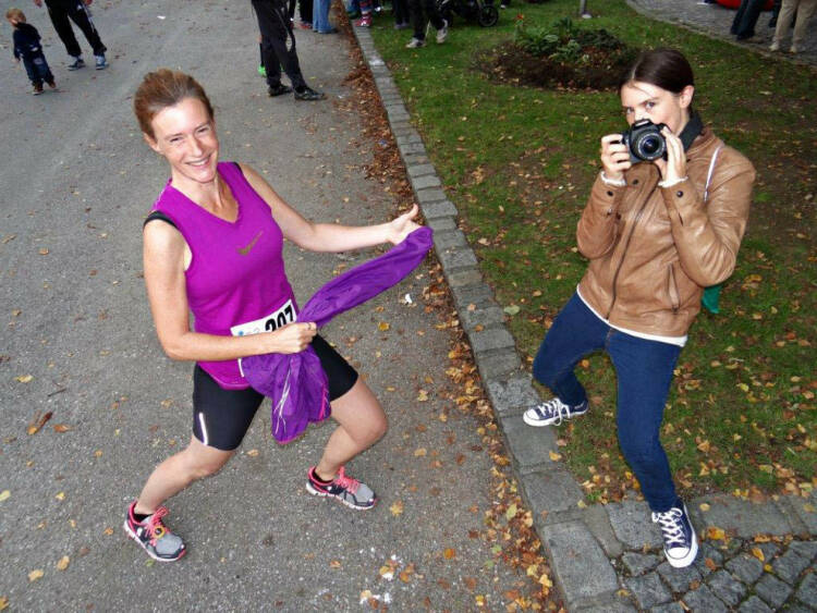 Martina und Emily Draper beim Königstetter Herbstlauf